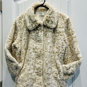 Z Supply Snow Leopard Faux Fur Swing Jacket